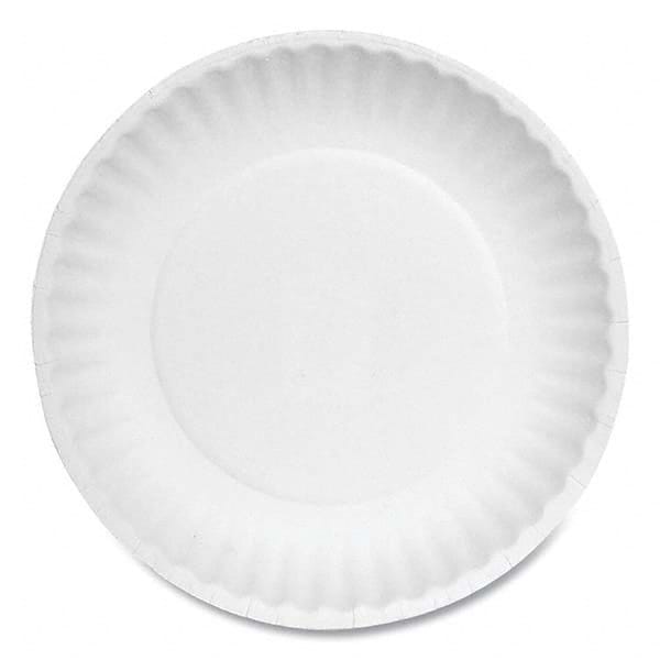 AJM Packaging Corporation - Paper Plates, 6" Diam, White, Bulk Pack, 1000/Carton - Americas Tooling