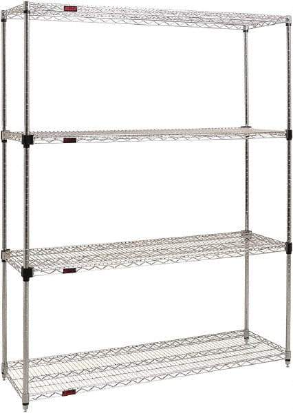 Eagle MHC - 4 Shelf Eagle MHC Wire Shelving - Starter Unit - 60" Wide x 24" Deep x 74" High, - Americas Tooling