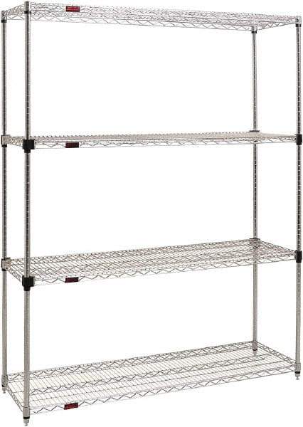 Eagle MHC - 4 Shelf Eagle MHC Wire Shelving - Starter Unit - 60" Wide x 24" Deep x 74" High, - Americas Tooling