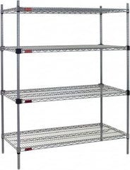 Eagle MHC - 4 Shelf Eagle MHC Wire Shelving - Starter Unit - 72" Wide x 18" Deep x 74" High, - Americas Tooling