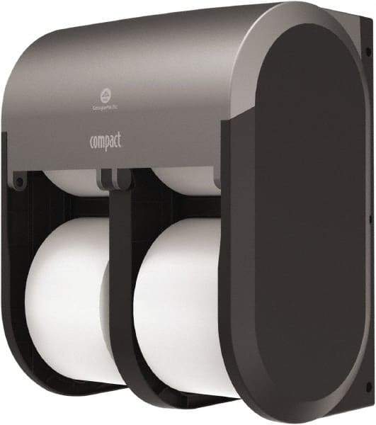 Georgia Pacific - Coreless Four Roll Plastic Toilet Tissue Dispenser - 11-3/4" Wide x 13-1/4" High x 6.9" Deep, Silver - Americas Tooling