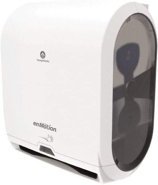 Georgia Pacific - Hands Free, Plastic Paper Towel Dispenser - 17.3" High x 14.7" Wide x 9-1/2" Deep, 1 Roll with Stub 10", White - Americas Tooling