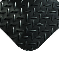 Diamond Plate SpongeCote Floor Mat - 3' x 5' x 9/16" Thick - (Black Anti-Fatigue) - Americas Tooling