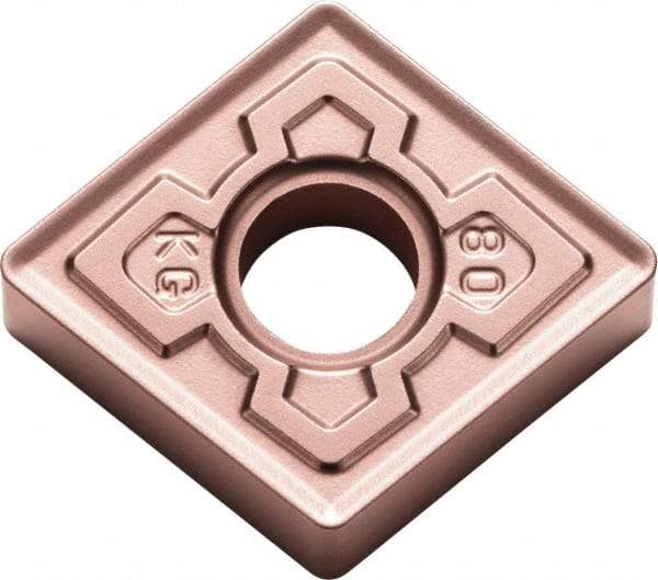 Kyocera - CNMG431 KG Grade CA310 Carbide Turning Insert - TiCN/Al2O3 Finish, 80° Diamond, 1/2" Inscr Circle, 3/16" Thick, 1/64" Corner Radius