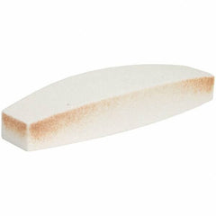 Norton - 9" Long x 2-1/2" Wide x 1-1/2" Thick, Aluminum Oxide Sharpening Stone - Boat Shaped, Medium Grade - Americas Tooling