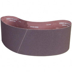 Norton - 6" Wide x 48" OAL, 100 Grit, Aluminum Oxide Abrasive Belt - Aluminum Oxide, Coated, X Weighted Cloth Backing - Americas Tooling