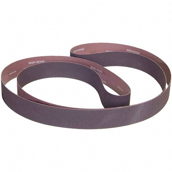 Norton - 4" Wide x 90" OAL, 80 Grit, Aluminum Oxide Abrasive Belt - Aluminum Oxide, Coated, X Weighted Cloth Backing - Americas Tooling