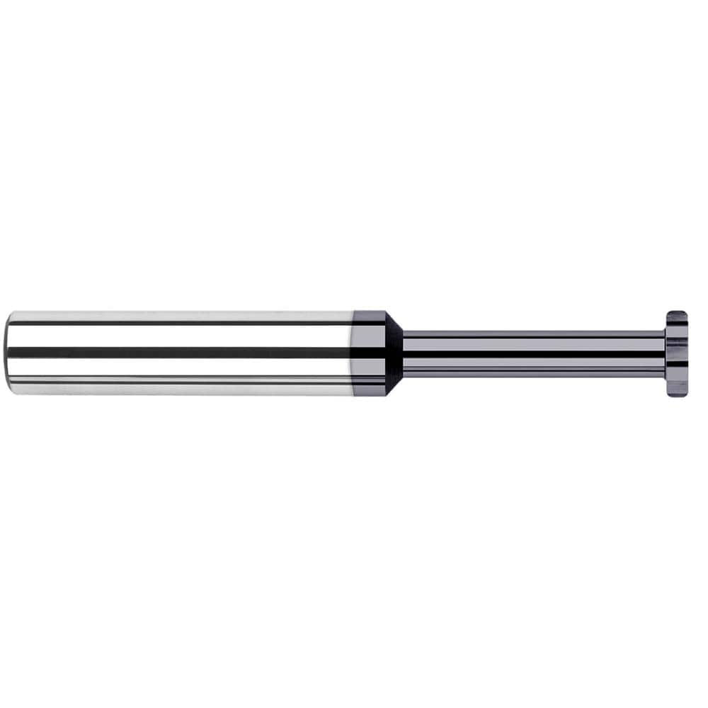 Harvey Tool - 3/8" Cut Diam, 1/16" Cut Width, 3/8" Shank, Straight-Tooth Woodruff Keyseat Cutter - Exact Industrial Supply