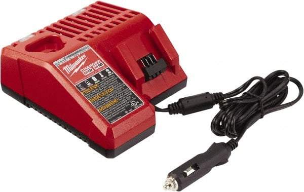 Milwaukee Tool - 12 & 18 Volt, 1 Battery Lithium-Ion Power Tool Charger - 3 hr to Charge, Vehicle Outlet Power Source - Americas Tooling