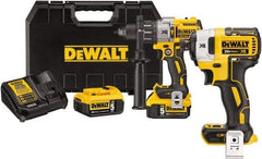 DeWALT - 20 Volt 1/2" Keyless Chuck Cordless Hammer Drill - 0 to 38,250 BPM, 0 to 2,000 RPM, Reversible - Americas Tooling