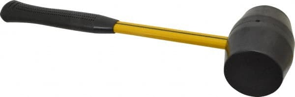 NUPLA - 2 Lb Head Rubber Mallet - 16-1/2" OAL, 16-1/4" Long Fiberglass Handle - Americas Tooling