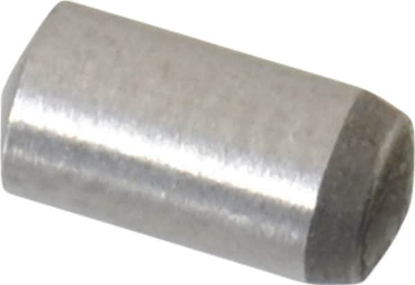 Made in USA - 3mm Diam x 6mm Pin Length 416 Stainless Steel Precision Dowel Pin - C 36-42 Hardness, 1 Beveled & 1 Rounded End - Americas Tooling