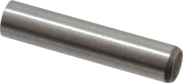 Made in USA - 6mm Diam x 30mm Pin Length 416 Stainless Steel Precision Dowel Pin - C 36-42 Hardness, 1 Beveled & 1 Rounded End - Americas Tooling