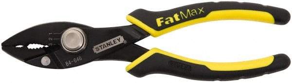 Stanley - 8-1/2" OAL, 1-7/16" Jaw Length, Slip Joint Pliers - 3 Positions, Combination (Serrated/Smooth) Jaw, Slip Joint Head, 3 Opening Positions - Americas Tooling