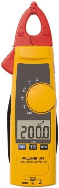 Fluke - 365, CAT III, Digital True RMS Clamp Meter with 0.7087" Detachable Jaws - 600 VAC/VDC, 200 AC/DC Amps, Measures Voltage, Current, Resistance - Americas Tooling