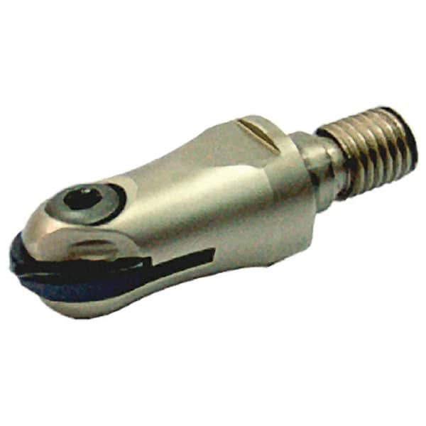 Iscar - 1" Cut Diam, 71mm OAL, Indexable Ball Nose End Mill - 46mm Head Length, M16 Modular Connection, HCM-M Toolholder, HBF-QF, HBR-QF, HCD-QF, HCR Insert - Americas Tooling
