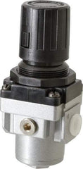 PRO-SOURCE - 1/4 NPT Port, 56 CFM, Aluminum Intermediate Regulator - 7 to 145 psi Range, 220 Max psi Supply Pressure, 1/8" Gauge Port Thread, 2.16" Wide x 5.31" High - Americas Tooling