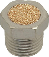 PRO-SOURCE - 1/8 Male NPT, 7/16" Hex, 7/16" OAL, Breather Vent - 150 Max psi, Bronze - Americas Tooling