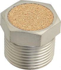 PRO-SOURCE - 3/4 Male NPT, 1-1/16" Hex, 1" OAL, Breather Vent - 150 Max psi, Bronze - Americas Tooling