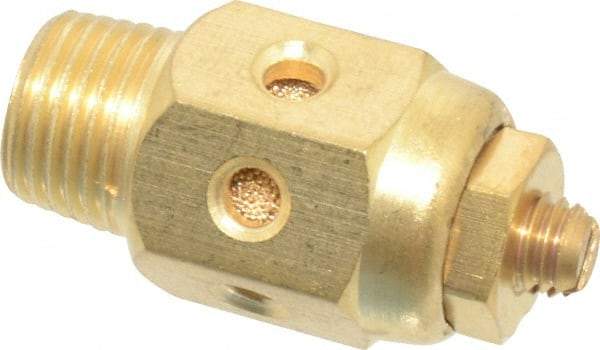 PRO-SOURCE - 1/8 Male NPT, 1/2" Hex, 1-5/16" OAL, Speed Control Muffler - 300 Max psi, 20 CFM, Brass - Americas Tooling