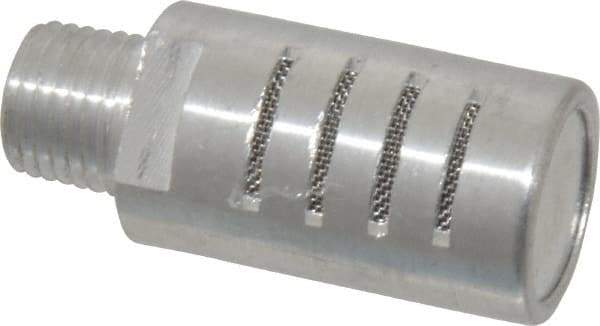 PRO-SOURCE - 1/4 Male NPT, 5/8" Hex, 1-7/8" OAL, Muffler - 300 Max psi, 30 CFM, Aluminum - Americas Tooling