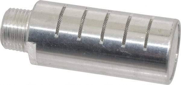 PRO-SOURCE - 1/2 Male NPT, 1" Hex, 3-1/4" OAL, Muffler - 300 Max psi, 60 CFM, Aluminum - Americas Tooling