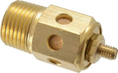 PRO-SOURCE - 1/2 Male NPT, 7/8" Hex, 2" OAL, Speed Control Muffler - 300 Max psi, 60 CFM, Brass - Americas Tooling