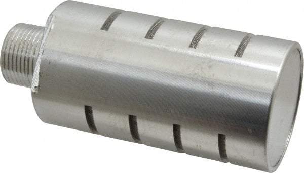 PRO-SOURCE - 3/4 Male NPT, 1-5/8" Hex, 4-5/8" OAL, Muffler - 300 Max psi, 70 CFM, Aluminum - Americas Tooling