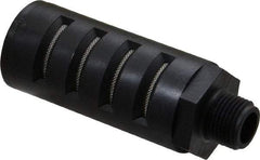 PRO-SOURCE - 3/8 Male NPT, 1" Hex, 3-27/64" OAL, Muffler - 150 Max psi, Glass Filled Nylon - Americas Tooling