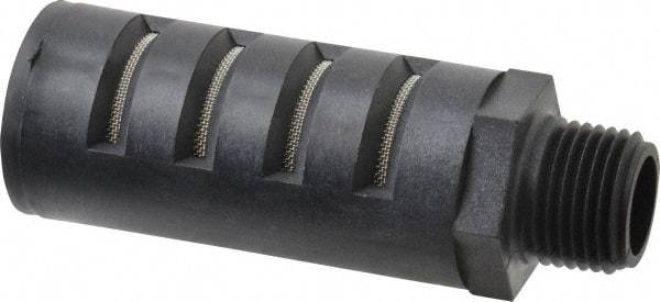 PRO-SOURCE - 1/2 Male NPT, 1" Hex, 3-35/64" OAL, Muffler - 150 Max psi, Glass Filled Nylon - Americas Tooling