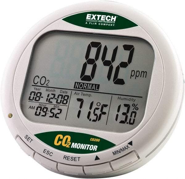 Extech - -14 to 140°F, 0 to 99.9% Humidity Range, Air Quality Monitor - Americas Tooling