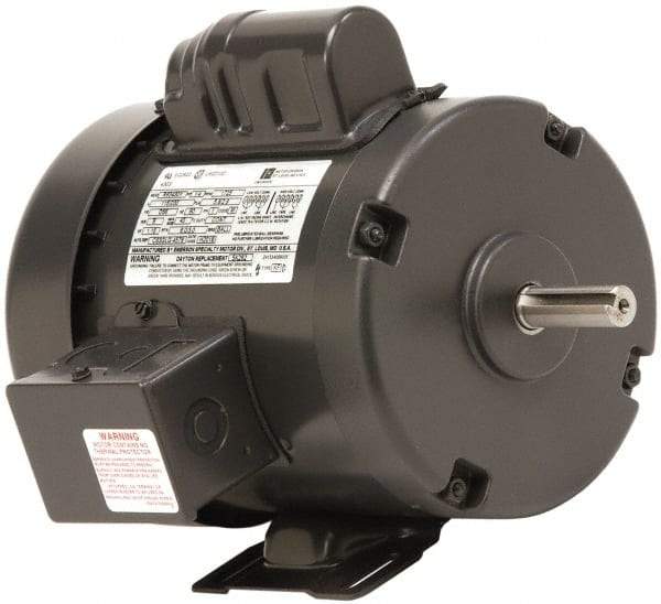 US Motors - 2 Max hp, 3,450 Max RPM, Single Cap Start-Cap Run Electric AC DC Motor - 115/208-230 V Input, Single Phase, 145T Frame, 7/8" Shaft Diam, Rigid Base Mount, TEFC Enclosure - Americas Tooling