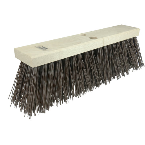 16″ Brown Synthetic Street - Broom Without Handle - Americas Tooling