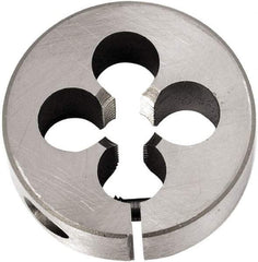 Union Butterfield - 1/4-28 UNF Thread, 1" Outside Diam Chromium Steel Round Die - 3/8" Thick, Right Hand Thread, Series 2010, Adjustable - Exact Industrial Supply