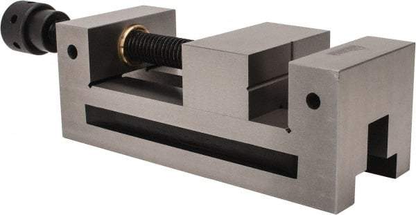 Gibraltar - 3-15/16" Jaw Width, 5" Jaw Opening Capacity, 1.7" Jaw Height, Toolmaker's Vise - Flat Jaw, 0.0002" Parallelism, 0.0003" Squareness, 10" OAL x 3.7" OAH - Americas Tooling