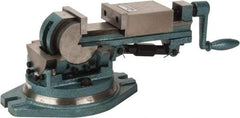 Gibraltar - 3" Jaw Width, 3-1/2" Jaw Opening Capacity, 3-Way Angle Swivel Machine Vise - Manual Operation, 1 Station, 16" Long x 6.3" High x 1-1/4" Deep, Cast Iron - Americas Tooling