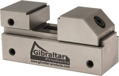 Gibraltar - 1" Jaw Width, 13/16" Jaw Opening Capacity, 3/8" Jaw Height, Toolmaker's Vise - Flat Jaw, 0.0001" Parallelism, 0.0001" Squareness, 2.55" OAL x 1-3/16" OAH - Americas Tooling