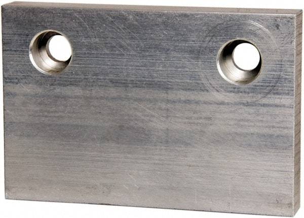 Gibraltar - 6" Wide x 4" High x 3/4" Thick, Flat/No Step Vise Jaw - Soft, Aluminum, Fixed Jaw, Compatible with 6" Vises - Americas Tooling