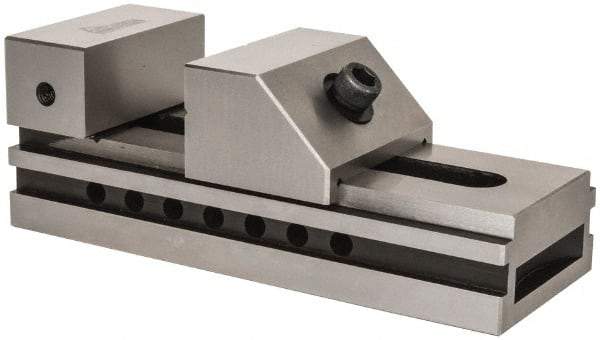 Gibraltar - 3-1/2" Jaw Width, 5" Jaw Opening Capacity, 1-3/4" Jaw Height, Toolmaker's Vise - Flat Jaw, 0.0002" Parallelism, 0.0003" Squareness, 9-1/4" OAL x 3-11/32" OAH - Americas Tooling