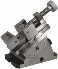 Gibraltar - 2-3/4" Jaw Width, 3" Jaw Opening Capacity, Horizontal Swivel Machine Vise - Manual Operation, 1 Station, 6.28" Long x 5.38" High x 1-3/16" Deep, Steel - Americas Tooling