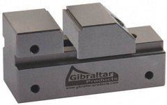 Gibraltar - 1" Jaw Width, 13/16" Jaw Opening Capacity, 3/8" Jaw Height, Toolmaker's Vise - Flat Jaw, 0.005" Parallelism, 0.005" Squareness, 65mm OAL x 1-1/4" OAH - Americas Tooling