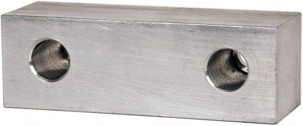 Gibraltar - 6" Wide x 2" High x 2" Thick, Flat/No Step Vise Jaw - Soft, Aluminum, Fixed Jaw, Compatible with 6" Vises - Americas Tooling