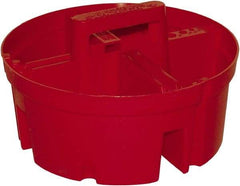 Bucket Boss - Red Plastic Bucket Organizer - 10" Diam x 6" High - Americas Tooling