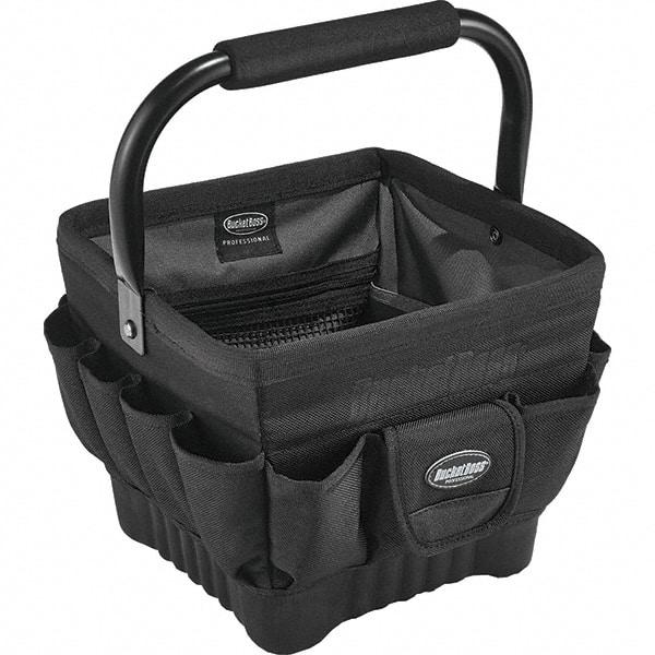 Bucket Boss - 19 Pocket Black Ballistic Polyester Tool Bag - 11" Wide x 11" Deep x 10" High - Americas Tooling