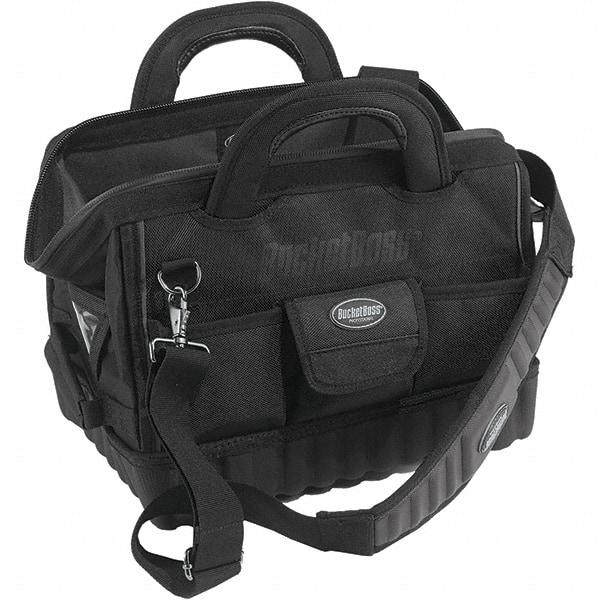 Bucket Boss - 17 Pocket Black Ballistic Polyester Tool Bag - 14" Wide x 10" Deep x 11" High - Americas Tooling