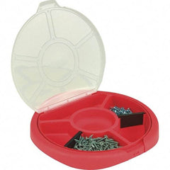 Bucket Boss - 6 Pocket General Purpose Holster - Plastic, Clear Lid/Red, 12-1/2" Wide x 1" High - Americas Tooling