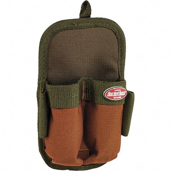 Bucket Boss - 2 Pocket General Purpose Holster - Polyester, Brown & Green - Americas Tooling