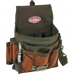 Bucket Boss - 9 Pocket General Purpose Holster - Polyester, Brown & Green - Americas Tooling