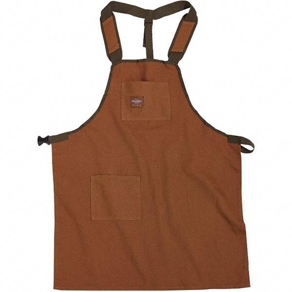 Bucket Boss - 30 to 52" Waist Apron - 2 Pocket, Brown/Green, Canvas - Americas Tooling