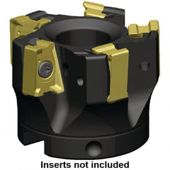 Kennametal - 7 Inserts, 2.48" Cut Diam, 0.867" Arbor Diam, 15.5mm Max Depth of Cut, Indexable Square-Shoulder Face Mill - 0° Lead Angle, 39.986" High, LNGU15T608SRGE Insert Compatibility, Series MILL 4-15 - Americas Tooling